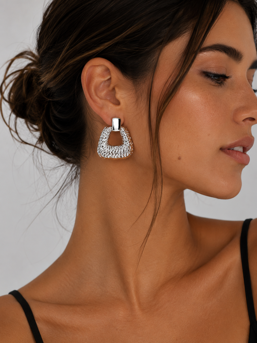 Aretes Aura Plateada